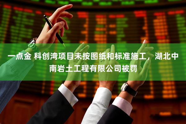 一点金 科创湾项目未按图纸和标准施工，湖北中南岩土工程有限公司被罚