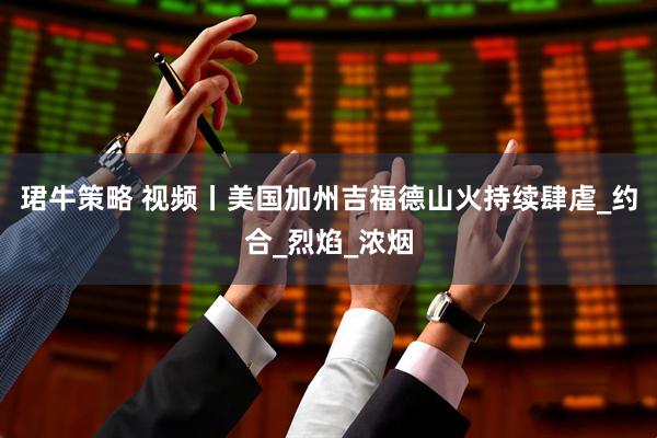 珺牛策略 视频丨美国加州吉福德山火持续肆虐_约合_烈焰_浓烟