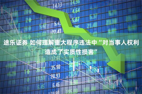 途乐证券 如何理解重大程序违法中“对当事人权利造成了实质性损害”