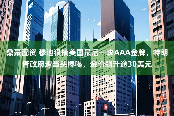 鼎豪配资 穆迪狠摘美国最后一块AAA金牌，特朗普政府遭当头棒喝，金价飙升逾30美元
